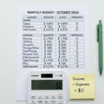 Zero-based budgeting for beginners 2026 — budget worksheet showing every dollar assigned to a category with income minus expenses equaling zero